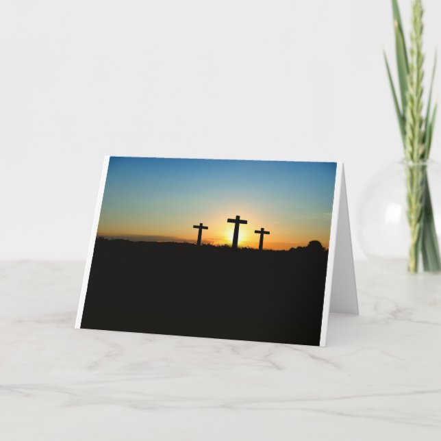 Tarjeta Fe, esperanza, y cruz del Jesucristo del amor (Anverso)