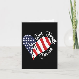 Tarjeta Fe Familia Libertad Corazón Cristiano Patriótico 4