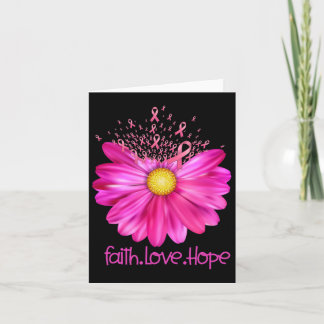 Tarjeta Fe Floral Amor Esperanza Conciencia sobre el Cánce