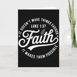 Tarjeta Fe Luke 1 37 Versículo de la Biblia Cristiano Reli