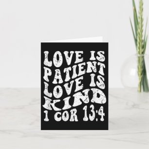 Tarjeta Fe Retro Groovy 1 Corintios 13 4 Amor Pati