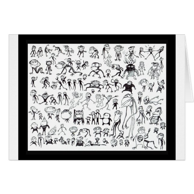 Tarjeta fea de 100 monos (Anverso (Horizontal))