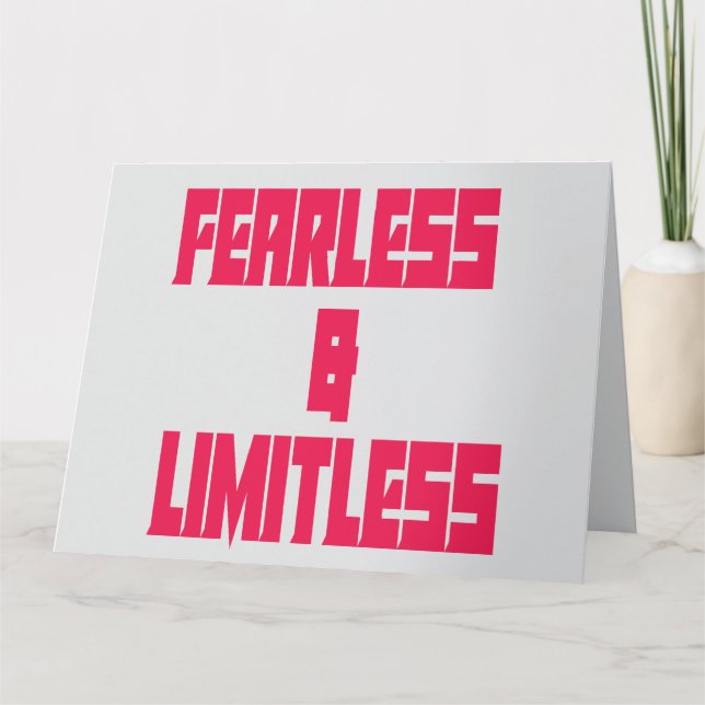 Tarjeta Fearless & Limitless  (Anverso)