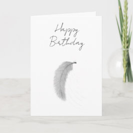 Tarjeta Feather blown by the wind