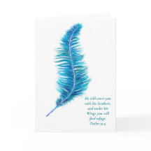 Feather Greeting Card Salm 91:4