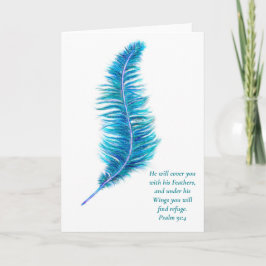 Tarjeta Feather Greeting Card Salm 91:4
