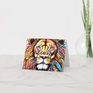 Tarjeta Feather Maned Lion por Lisa-Dawn diseña cumpleaños