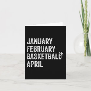 Tarjeta Febrero Febrero Baloncesto Abril Fun Baloncesto T