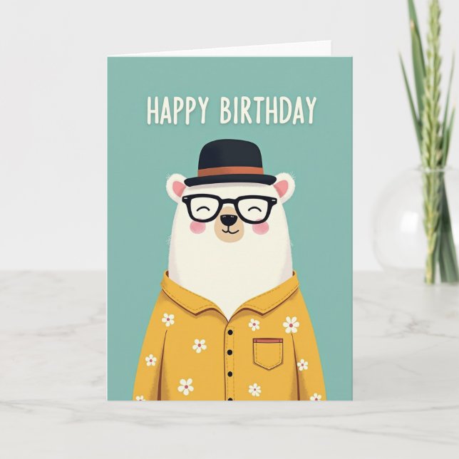 Tarjeta Fedora de Oso Alegre (Anverso)