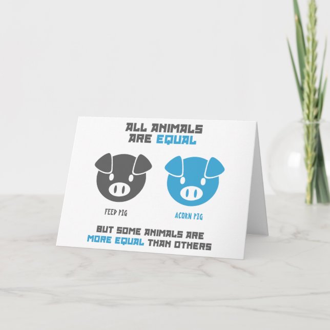 Tarjeta Feed Pig, Acorn  (Anverso)