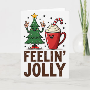 Tarjeta Feelin jolly graciosos Navidades Card