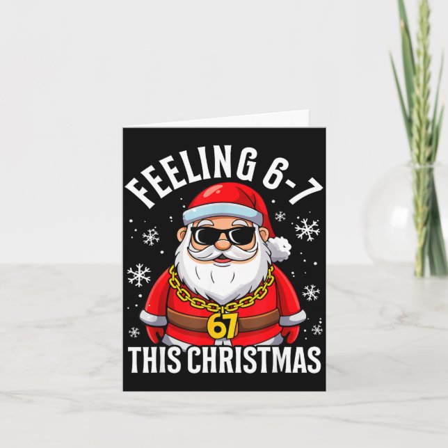 Tarjeta Feeling 67 This Christmas Funny Santa Holiday Xmas (Anverso)