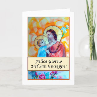 Tarjeta Felice Giorno del San Giuseppe (Religioso)