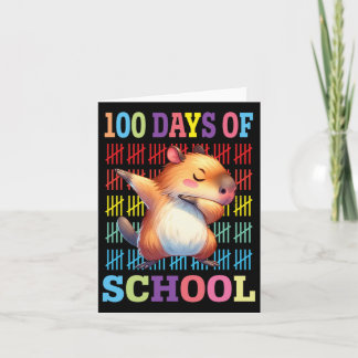 Tarjeta Felices 100 Días De Escolares Dabbing Guinea Pig L