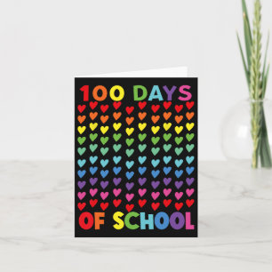 Tarjeta Felices 100 Días De Maestros Estudiantiles Hombres