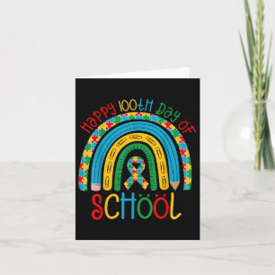 Tarjeta Felices 100 días escolares - La cinta del rompecab