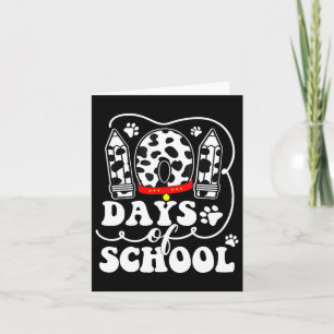 Tarjeta Felices 101 días de escuela de perro lindo 100 día
