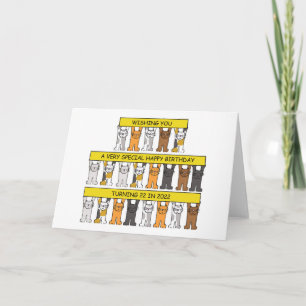 Tarjeta Felices 22 años en gatos Personalizados en 2022