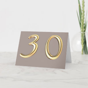 Tarjeta Felices 30 años 30 30 30