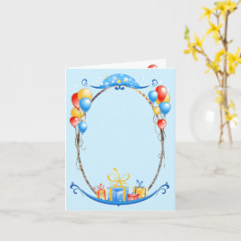 Tarjeta Felices Balones de Cumpleaños Nombre personalizado