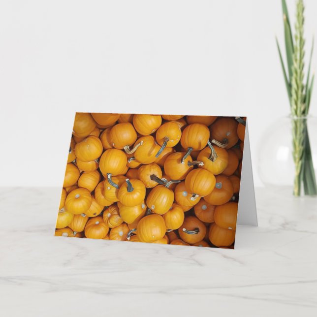 Tarjeta Felices Calabazas de Bendición de Otoño de Hallowe (Anverso)