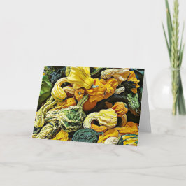 Tarjeta Felices Calabazas de Bendición de Otoño de Hallowe