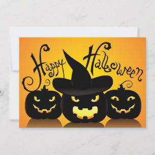 Tarjeta Felices Calabazas de Halloween