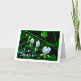 Tarjeta Felices corazones Blancos de Cumpleaños