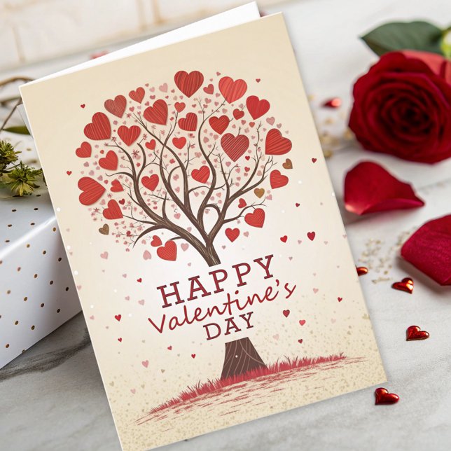 Tarjeta Felices corazones de San Valentín (Subido por el creador)