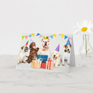 Tarjeta Felices cumpleaños de animales Fiestas salvajes