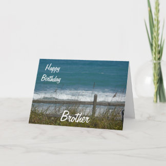 Tarjeta Felices cumpleaños Hermano-Olas del Océano
