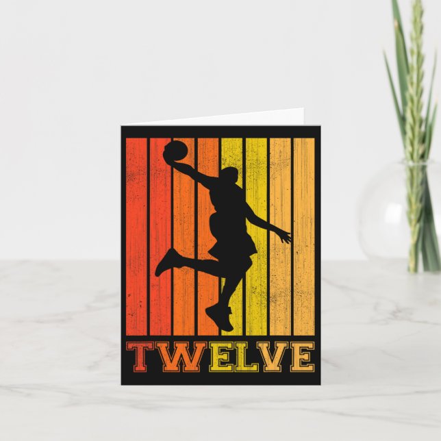 Tarjeta Felices Decoraciones De Cumpleaños 12 Para Niños B (Anverso)