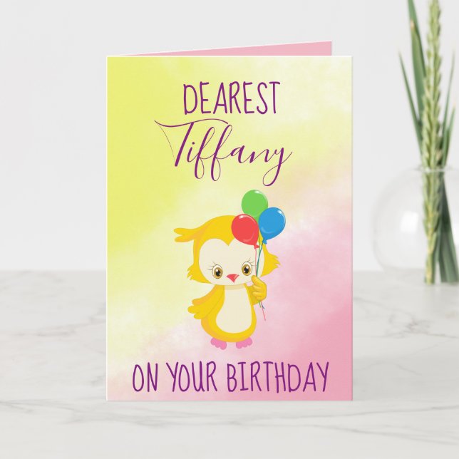 Tarjeta Felices deseos de cumpleaños personalizados (Anverso)