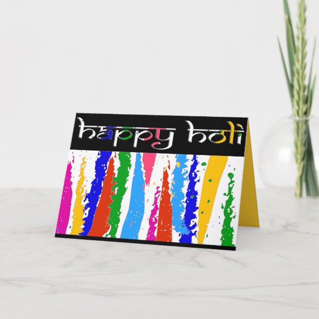 Tarjeta Felices felicitaciones de Holi (Anverso)