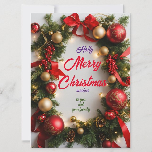 Tarjeta Felices fiestas (Anverso)