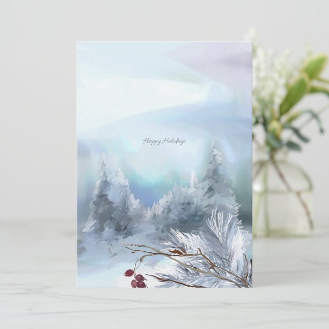 Tarjeta Felices fiestas (Anverso de pie)