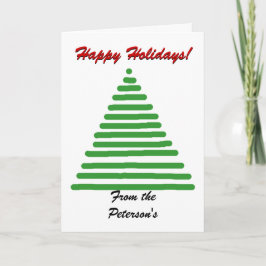 Tarjeta - Felices Fiestas - árbol