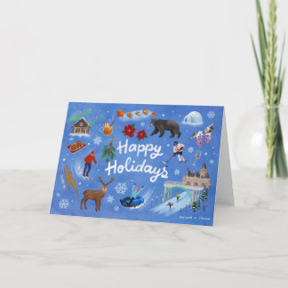 Tarjeta Felices Fiestas Canadá