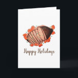 Tarjeta Felices Fiestas Carne de ternera braseada Cocina j<br><div class="desc">El diseño presenta un original ilustracion de marcador de una bandeja con un brósforo clásico, acompañado de verduras asadas. Un plato a la carta básico durante las vacaciones judías, incluyendo Pascua, Hanukkah y Rosh Hashanah. Este diseño también está disponible en otros productos. En esta tienda también se ofrecen muchos ilustraciones...</div>