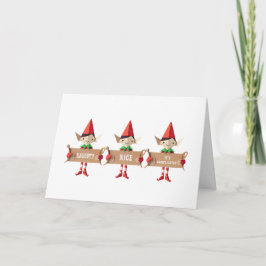 Tarjeta Felices Fiestas Complicadas Duendes Malos Buenos