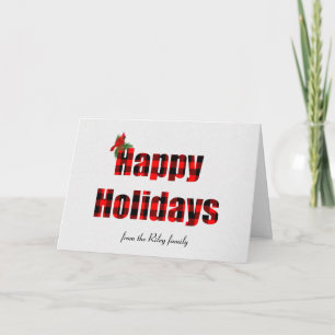 Tarjeta Felices fiestas de búfalo y cardenal