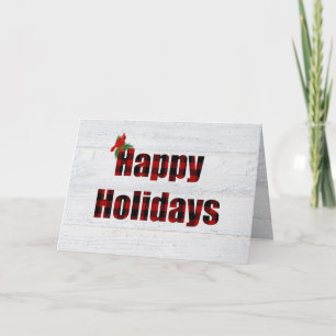 Tarjeta Felices fiestas de búfalo y cardenal