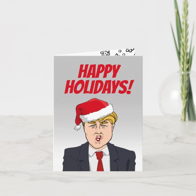Tarjeta Felices fiestas de Donald Trump (Anverso)