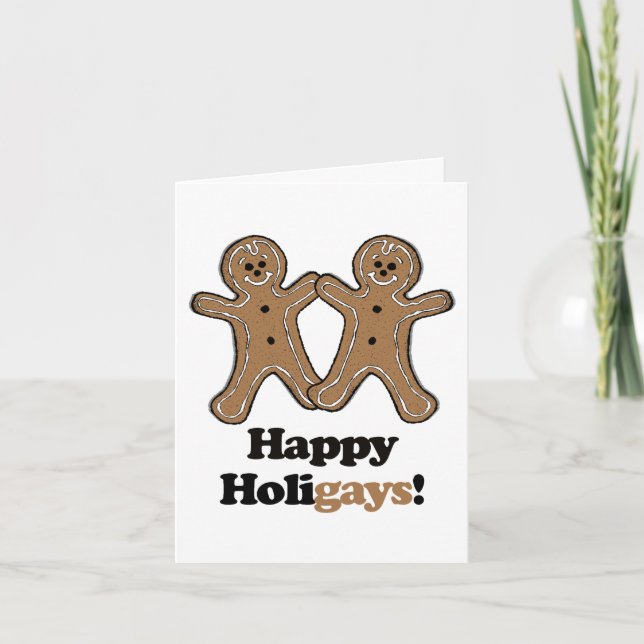 Tarjeta Felices fiestas de Holigays (Anverso)