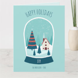 Tarjeta Felices Fiestas del Globo de Nieve