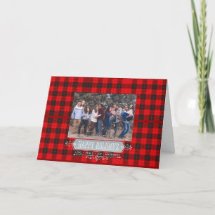 Tarjeta Felices Fiestas Familiares Foto Buffalo Realizado