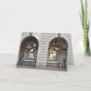 Tarjeta Felices Fiestas Londres Reino Unido Temporada Navi