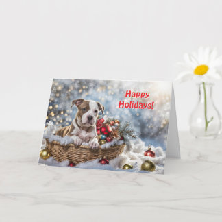 Tarjeta Felices fiestas matan a perro pimienta de Pitbull 