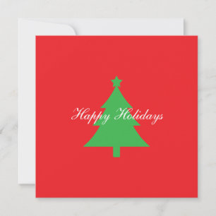 Tarjeta Felices Fiestas Navidad Año Nuevo Rojo Brillante