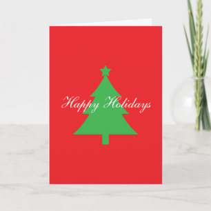 Tarjeta Felices Fiestas Navidad Año Nuevo Rojo Brillante